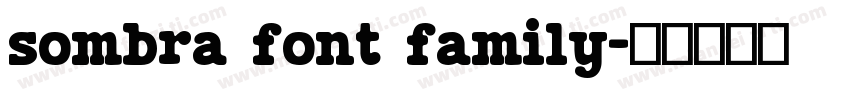 sombra font family字体转换